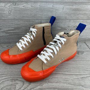 Obra Full Cap Marcado Men's Size 10 Brown Orange High Top Sneaker Zipper